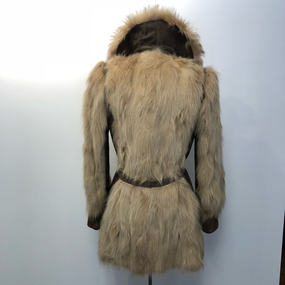 Vintage 70s Fur and Suede Coat As Is fully lined - Picture 3 of 8